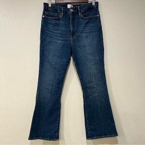 FRAME Le Crop Mini Boot Cut Jeans Women’s Size 2 Dark Wash Flare Denim Wide Leg